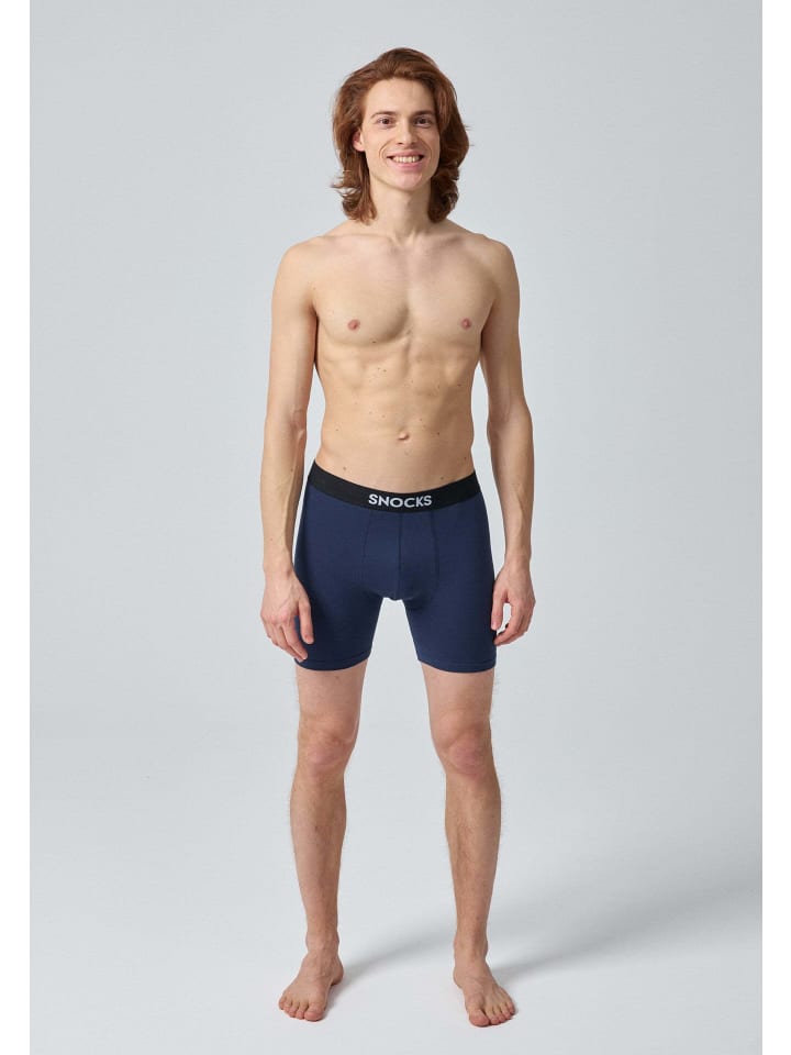 SNOCKS Lange Boxershorts 6 Stück in Mix (Rot/Olive/Blau) günstig kaufen