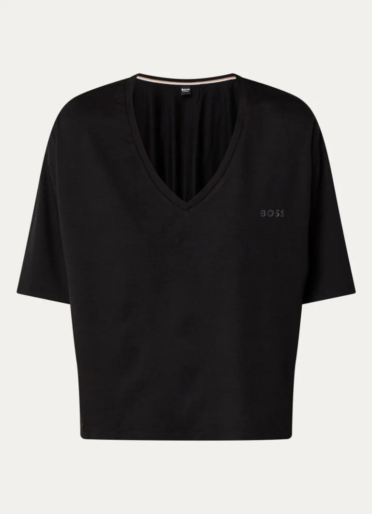 Top de pijama din lyocell cu logo HUGO BOSS