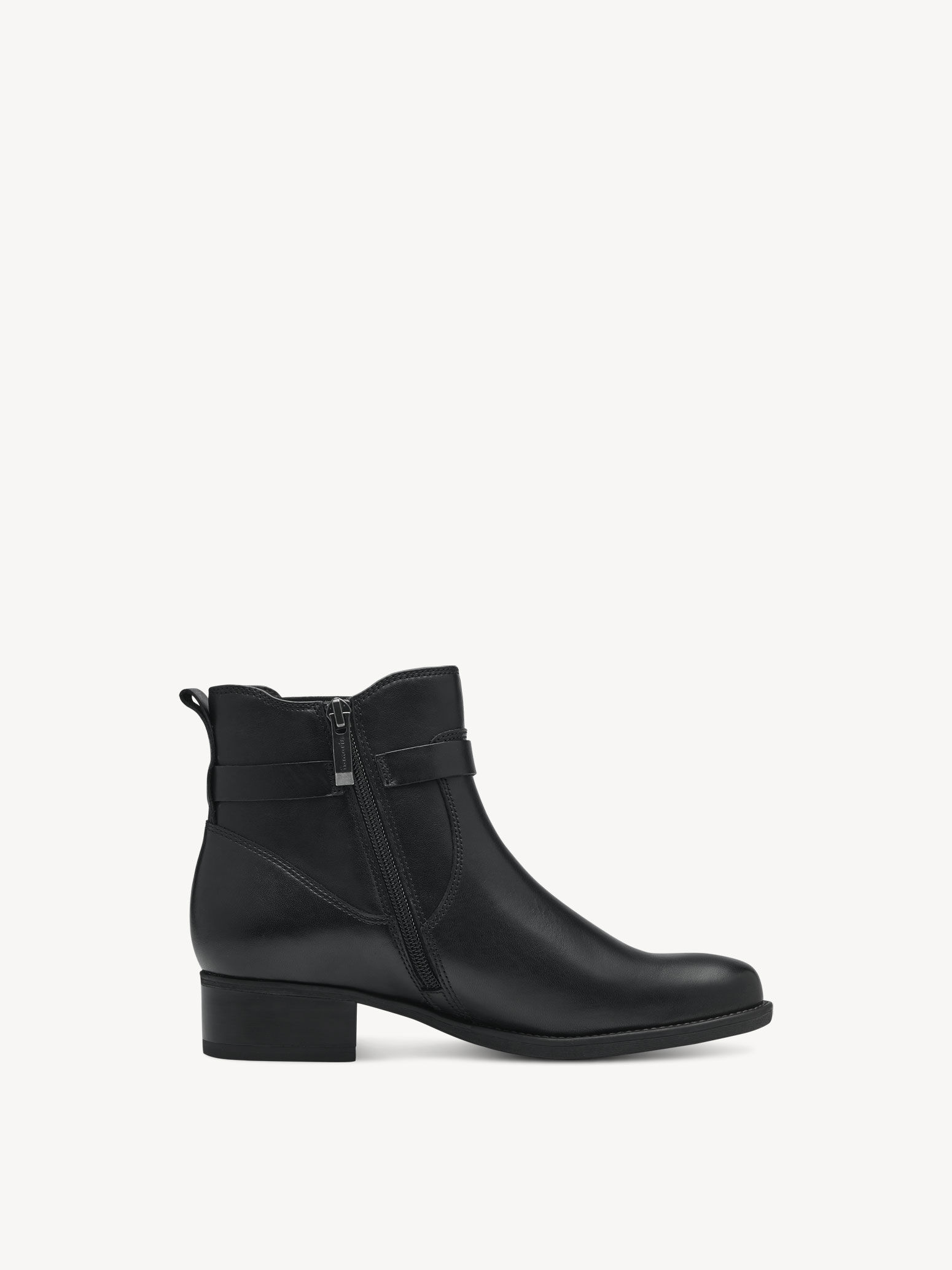 Bottine Chelsea en cuir - noir