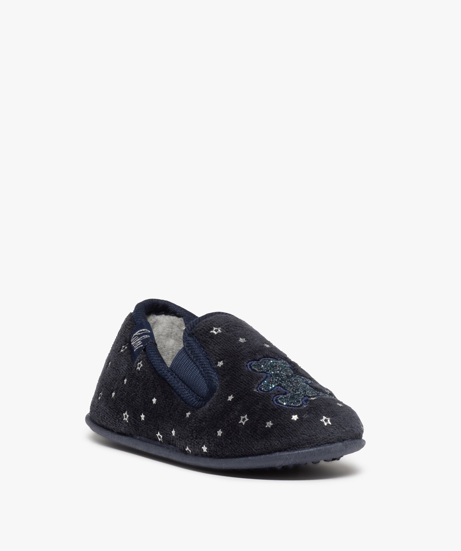 Chaussons fille en velours ornés d’étoiles – LuluCasta... bleu | GEMO