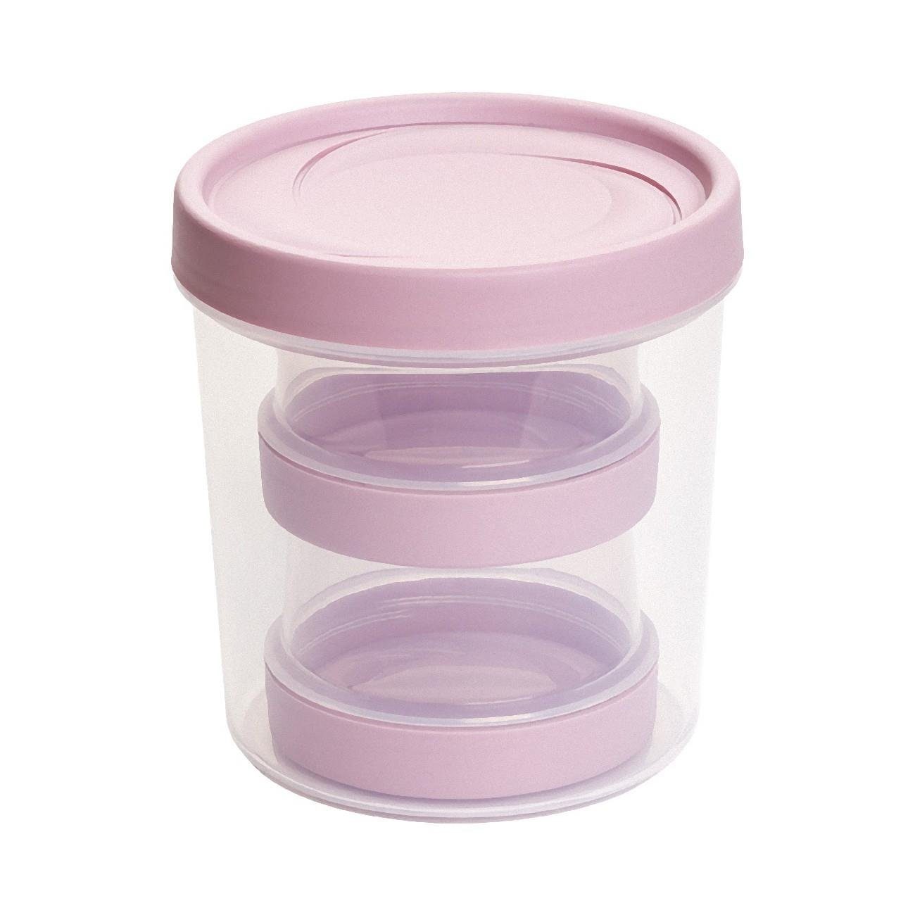 Engelland Vorratsdose Gewürzdosen Set mit Schraubdeckel, Kunststoff, Kunststoff, (Vorteils-Set, 3-tlg., stapelbar), Plastikdose, BPA-frei, lebensmittelecht, rund