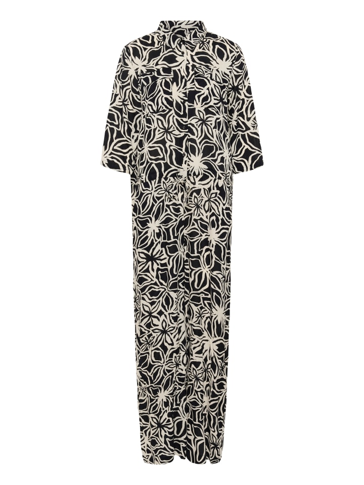 Kaffe Overall KAsanne in Black / Light Beige Flower günstig kaufen