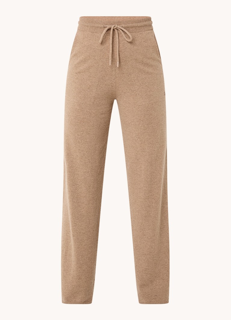Calça de jogging MaxMara Rino de cintura alta e corte reto em mistura de caxemira