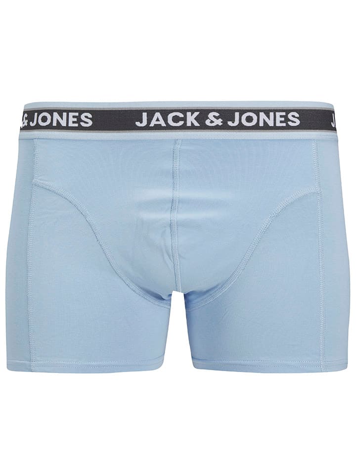 Jack & Jones 3er-Set: Boxershorts in Hellblau/ Dunkelblau/ Schwarz günstig kaufen