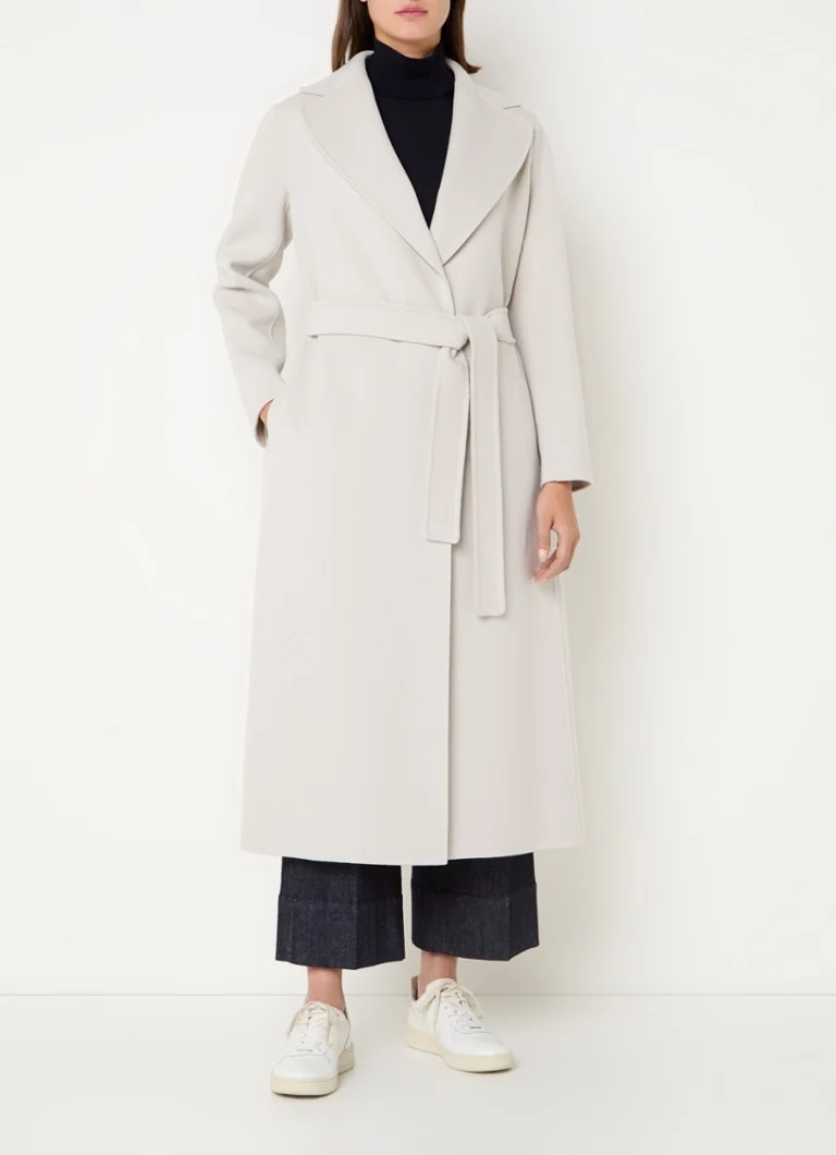 MaxMara Poldo -villainen takki neulotulla vyöllä