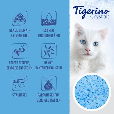 Tigerino Crystals bunte Katzenstreu - Sensitive, parfümfrei