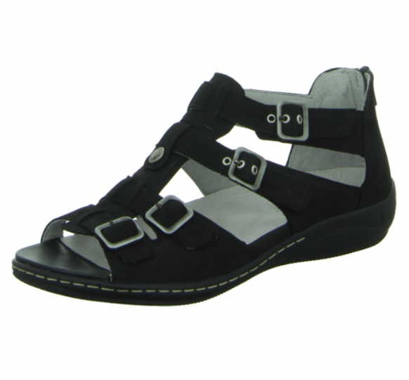 WALDLÄUFER Komfort Sandalen schwarz Hilena