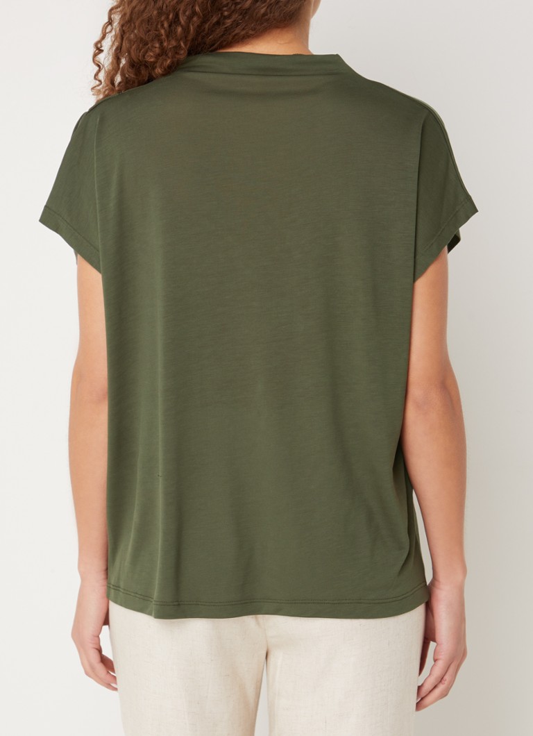 Bruuns Bazaar Katka Ginna top made of lyocell with waterfall neckline