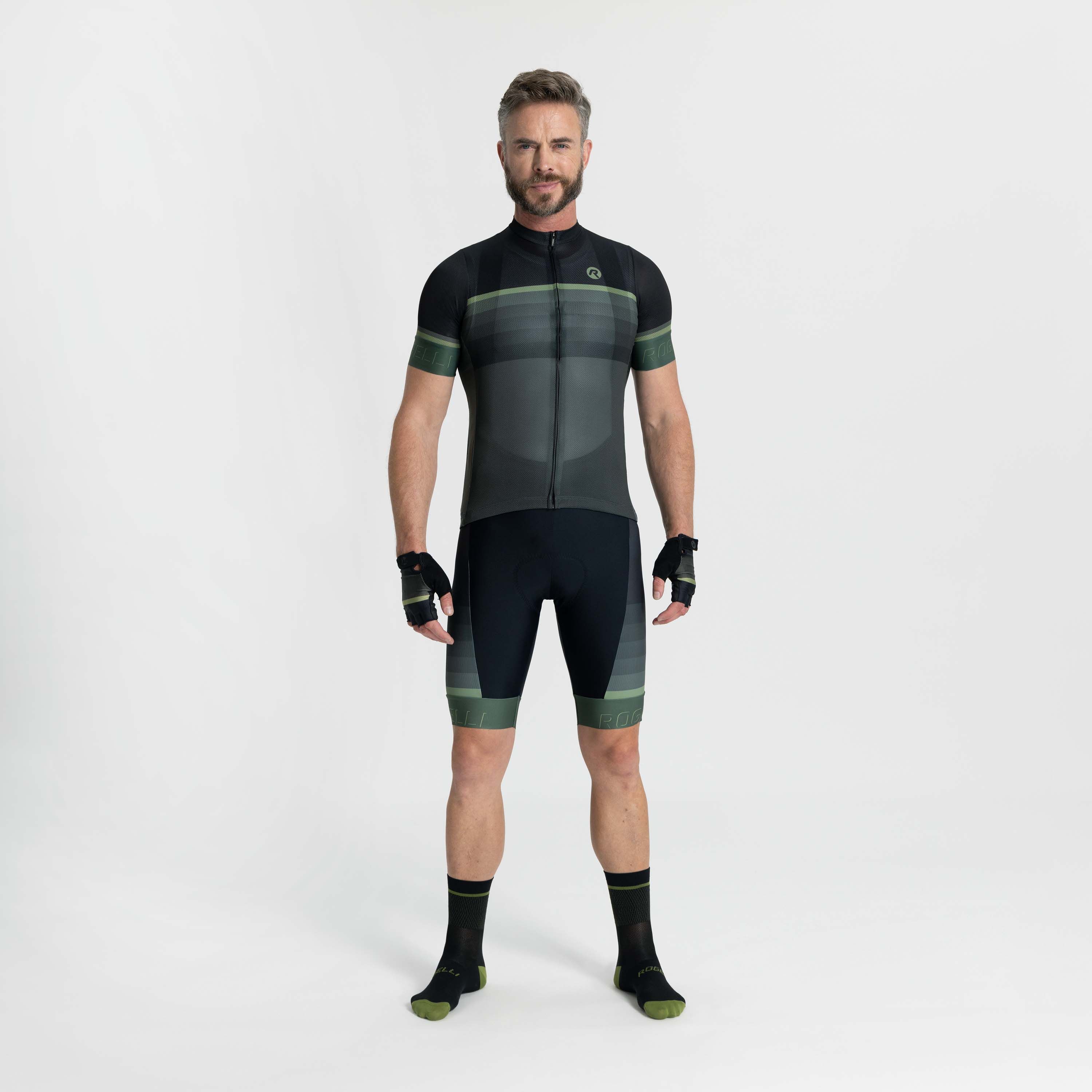 Rogelli Hero II Grün/Schwarz Herren Radtrikot Kurzarm