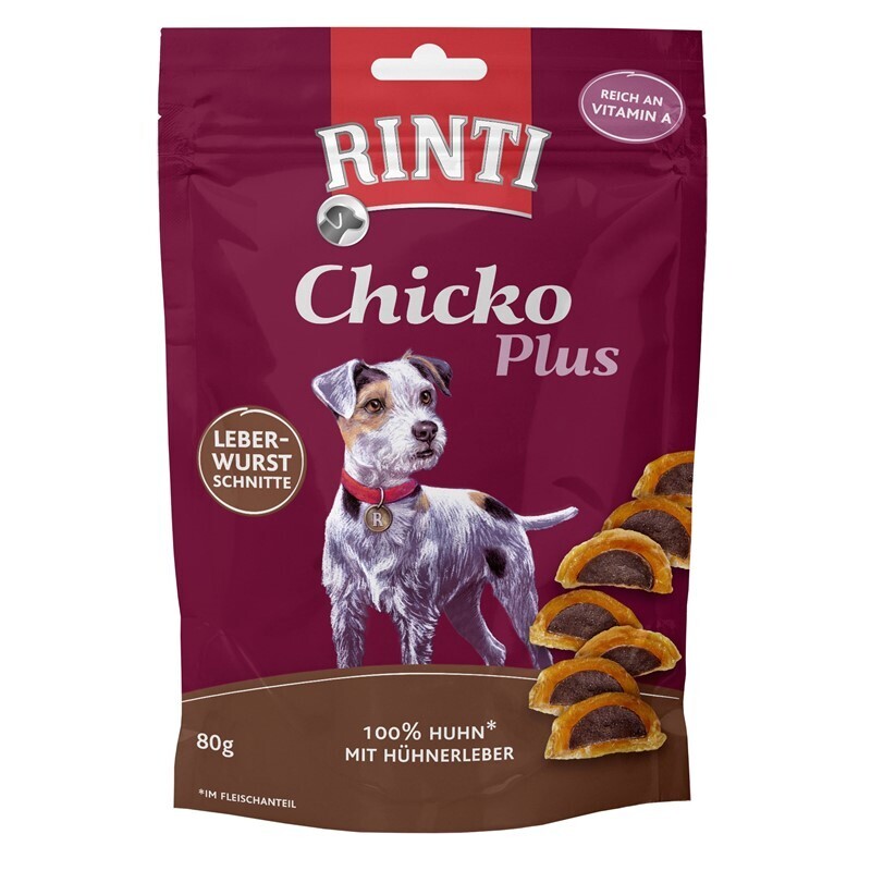 RINTI Snacks RINTI Chicko Plus 12x80g Leberwurstschnitten