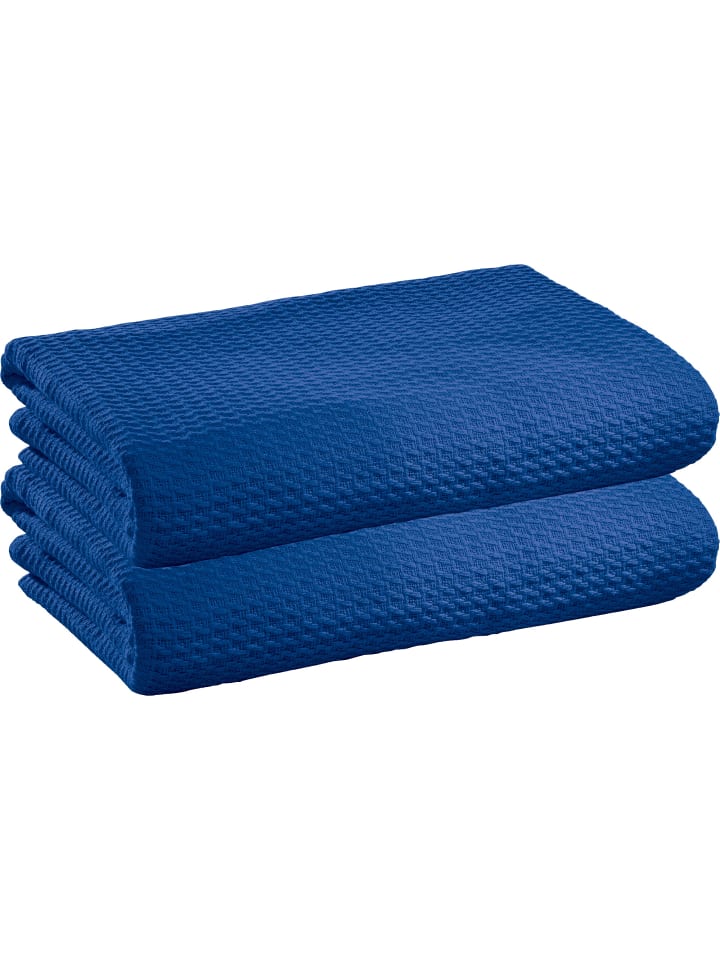 Erwin Müller Baumwolle Sommer-Decke 2er-Pack Siena in blau günstig kaufen