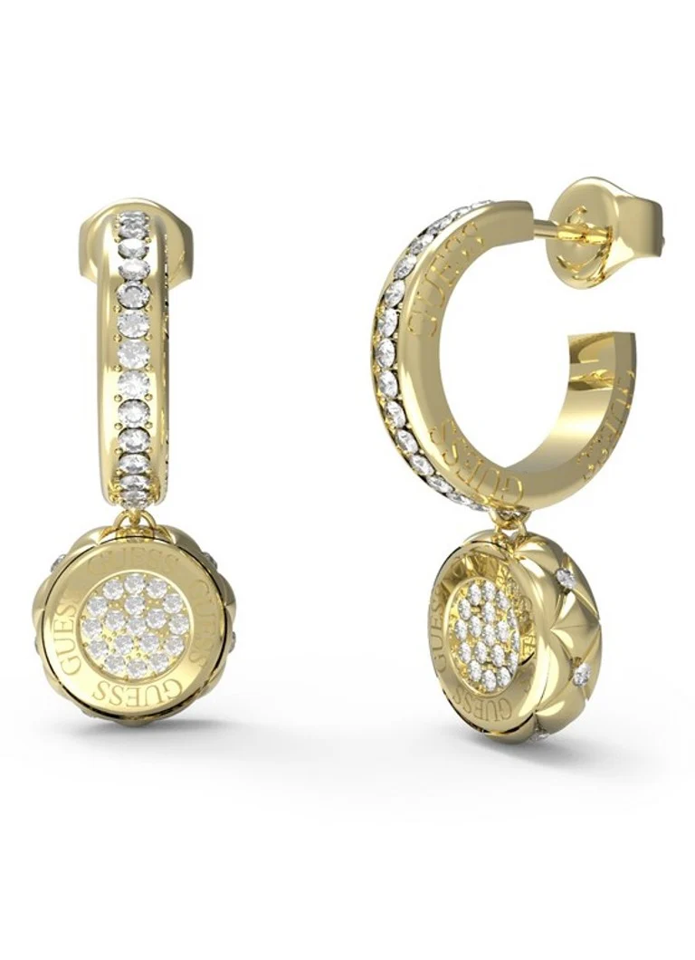 GUESS Crystal Hoop Earrings JUBE04596JWYGT-U