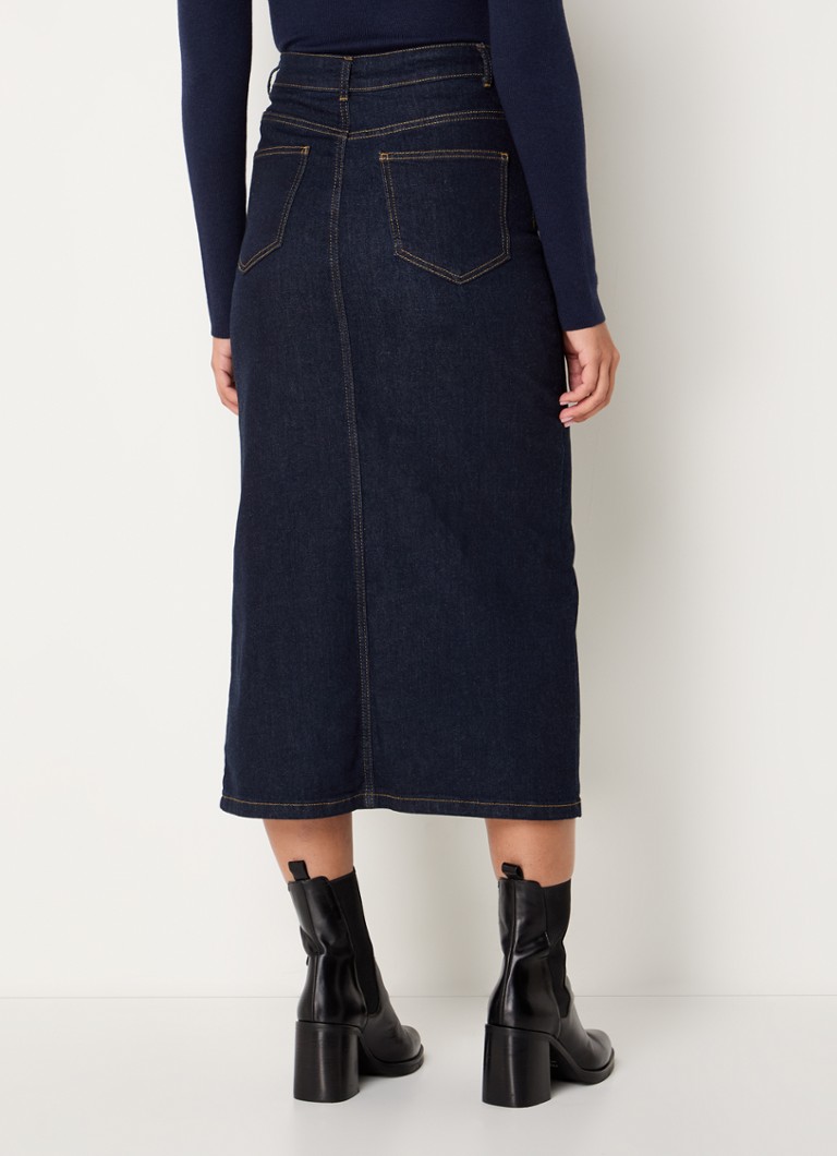 Saia midi jeans Angelique da Josephine & Co com fenda