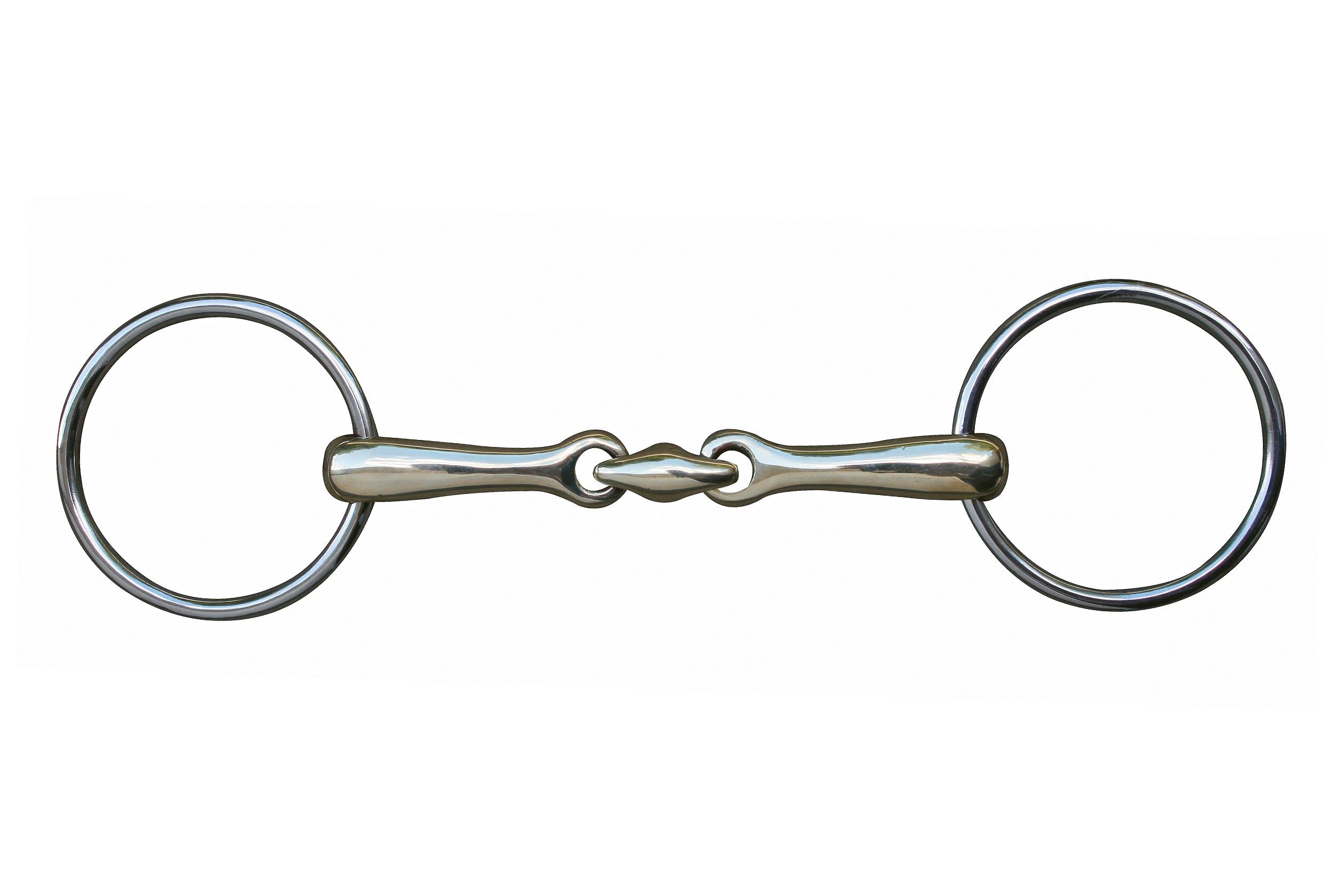HKM gebrochenes Gebiss Doppelt gebr. Gebiss 16 mm, Argentan, Edelstahl., (1-St)