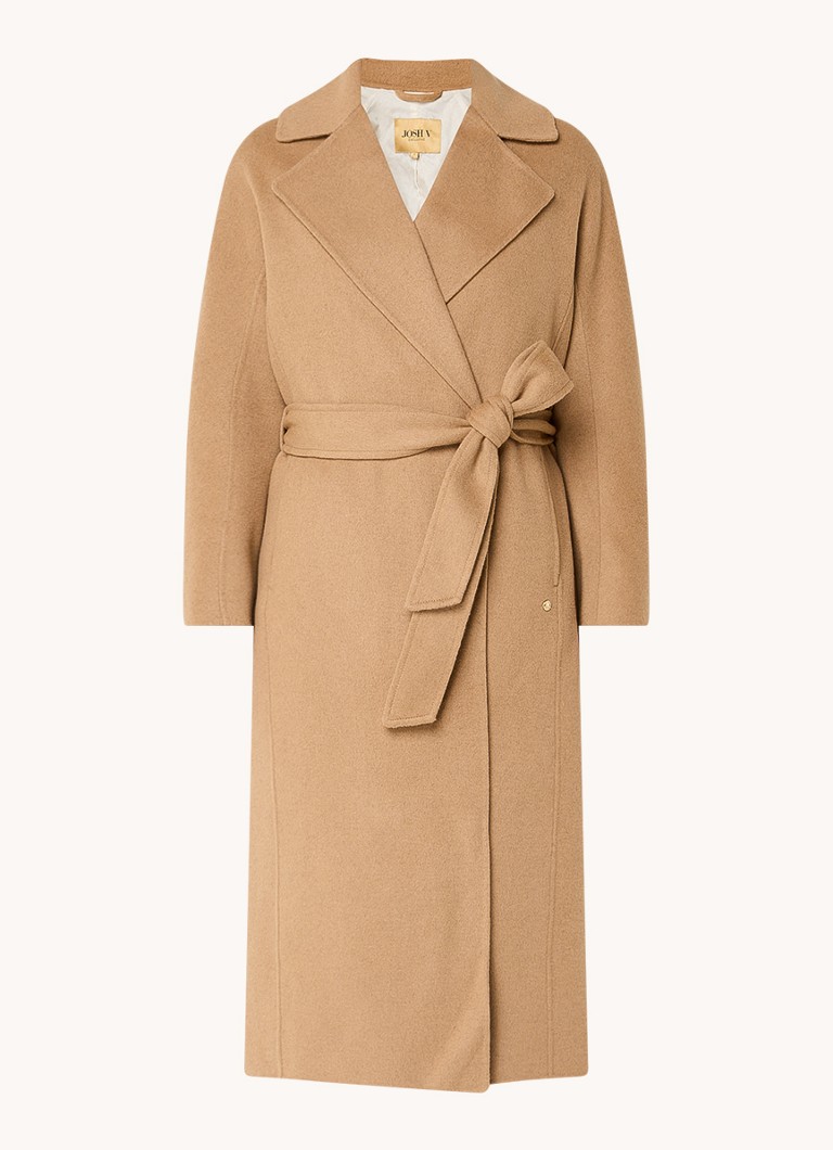 JOSH V Harper coat in cashmere blend with bow belt