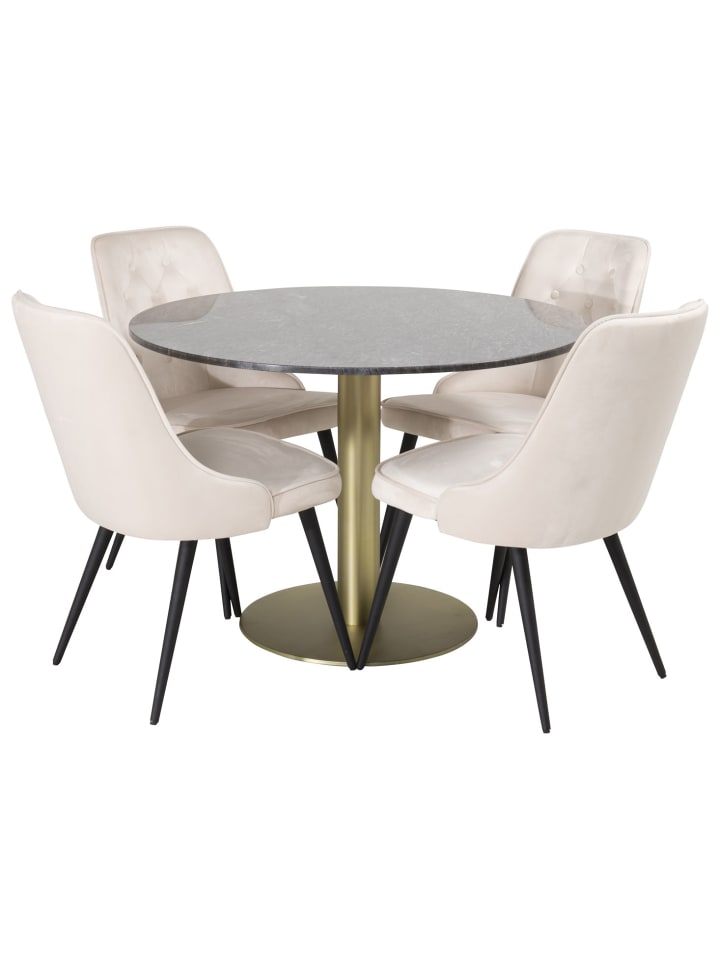 ebuy24 Essgruppe Estelle 17 (5-teilig) Beige 106 x 106 cm günstig kaufen onesize