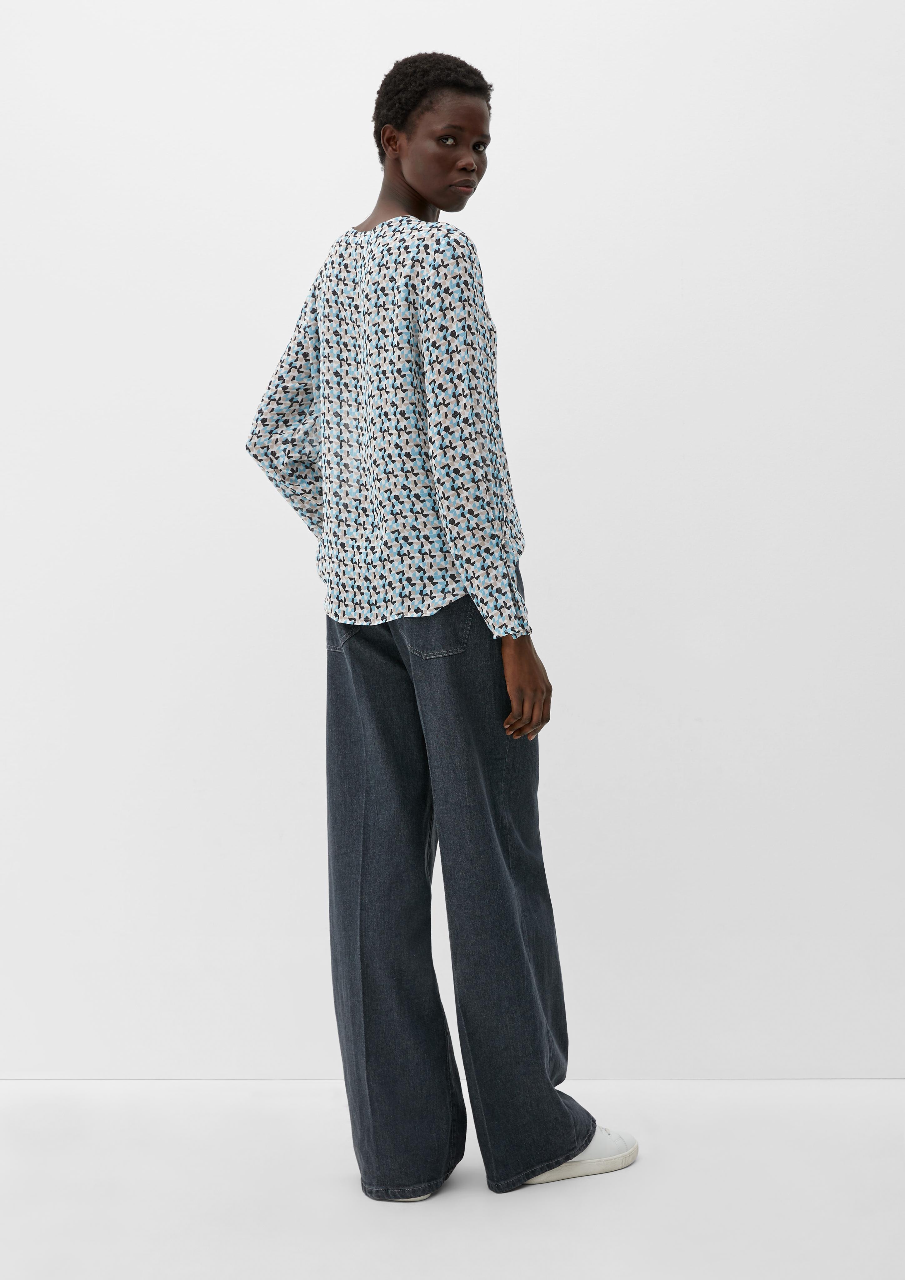 Viskosebluse mit Pintucks  2125436-02A0