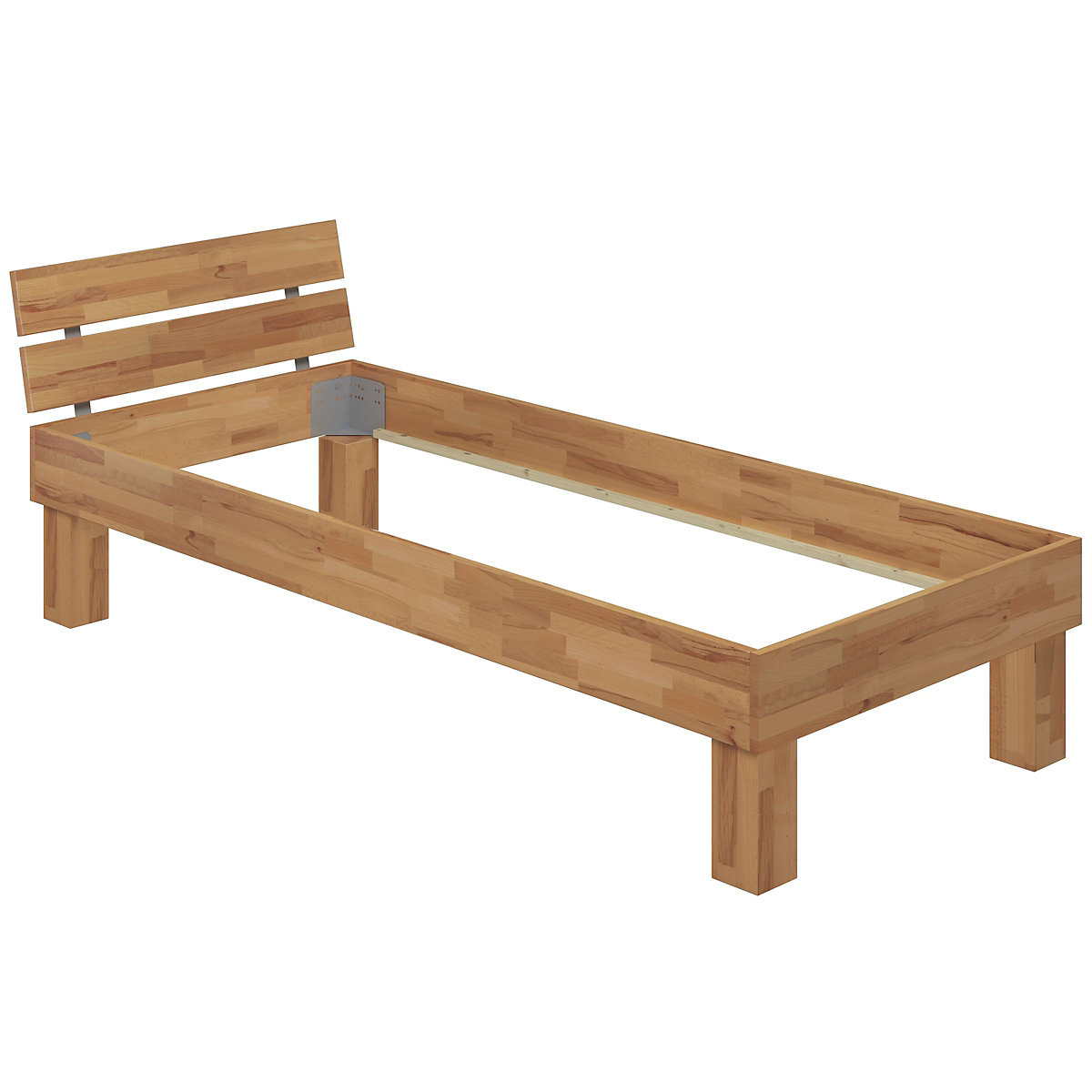Einzelbett für XXL Buche massiv 100x200 mit Rost