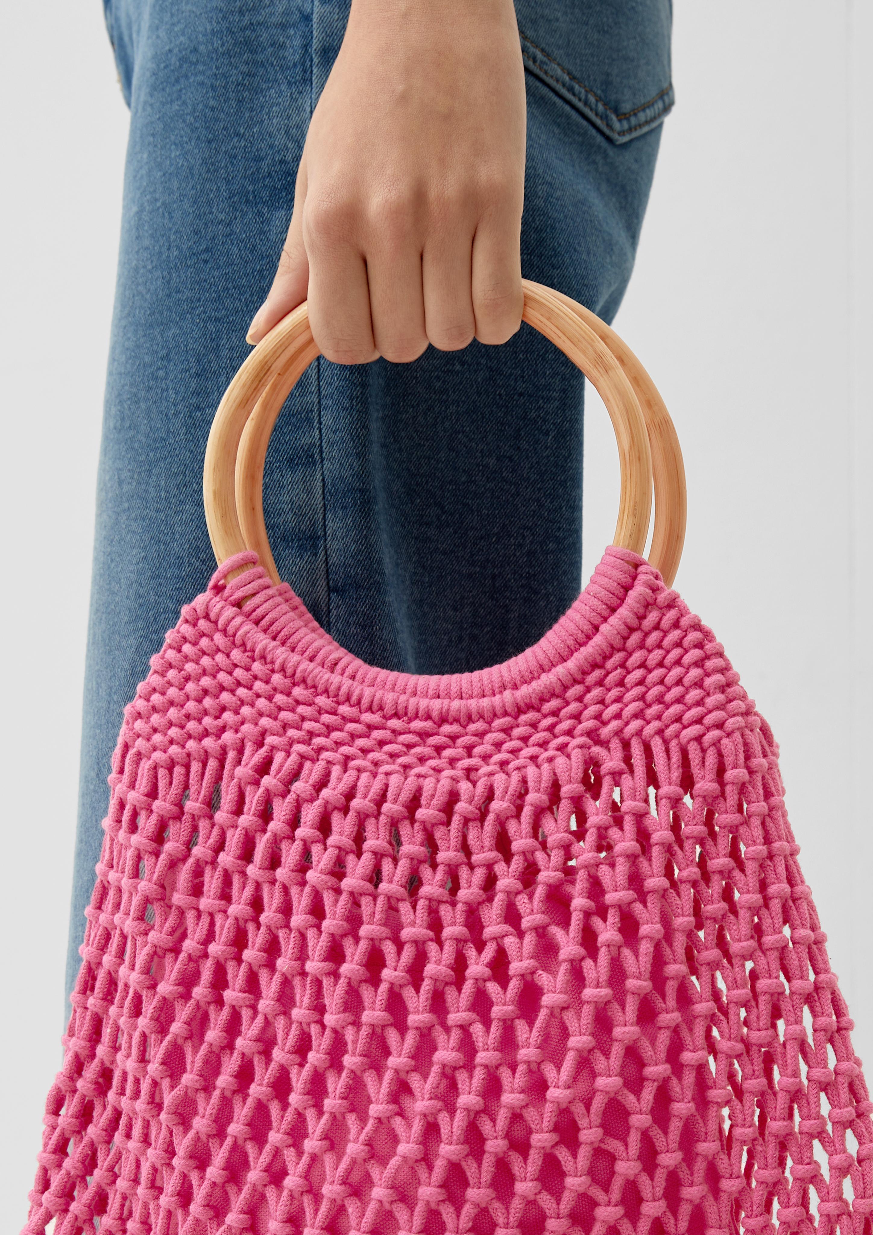 Makramee-Shopper mit Holzgriff  2129936-4426