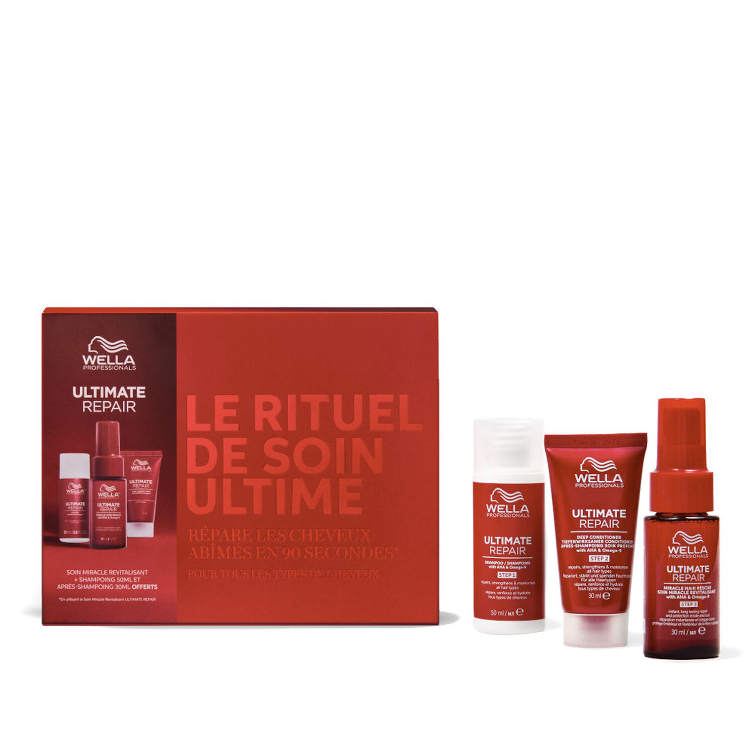 Wella Ultimate Repair Coffret Réparation Ultime pour cheveux abîmés - 3 Produits