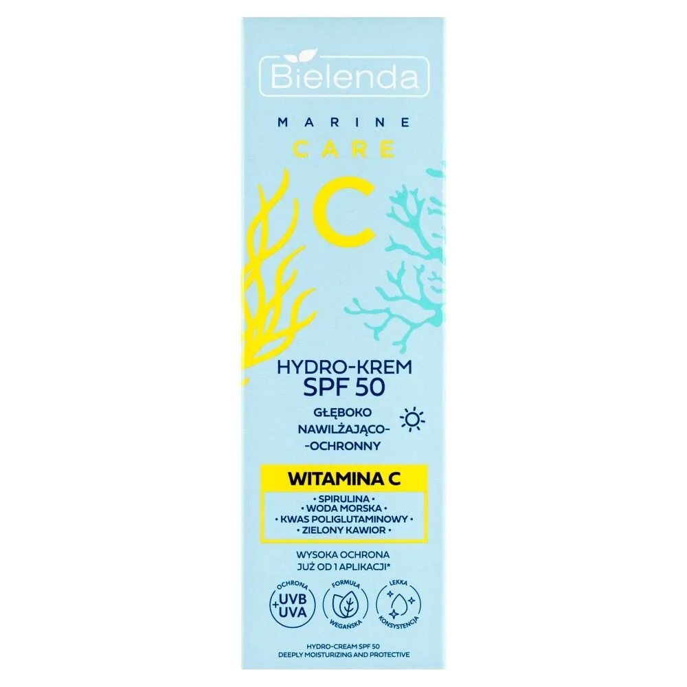 Bielenda C Marine Care SPF50 Hydrocreme, der er dybt fugtgivende og beskyttende