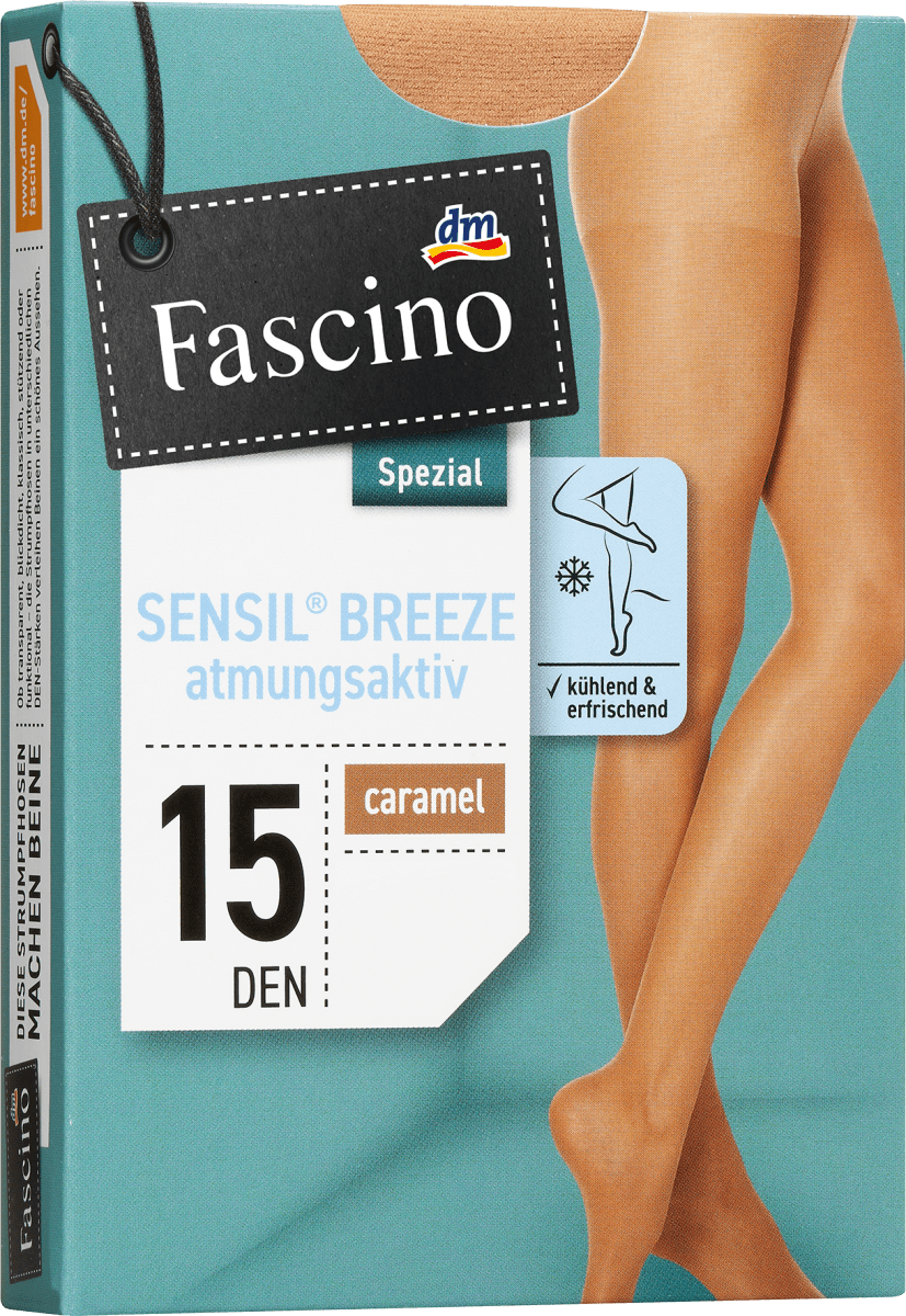 Strumpfhose mit kühlender Faser SENSIL®  BREEZE caramel Gr. 50/52, 15 DEN, 1 St