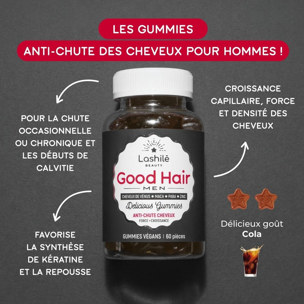 lashilé Good Hair Men Complément alimentaire Cheveux