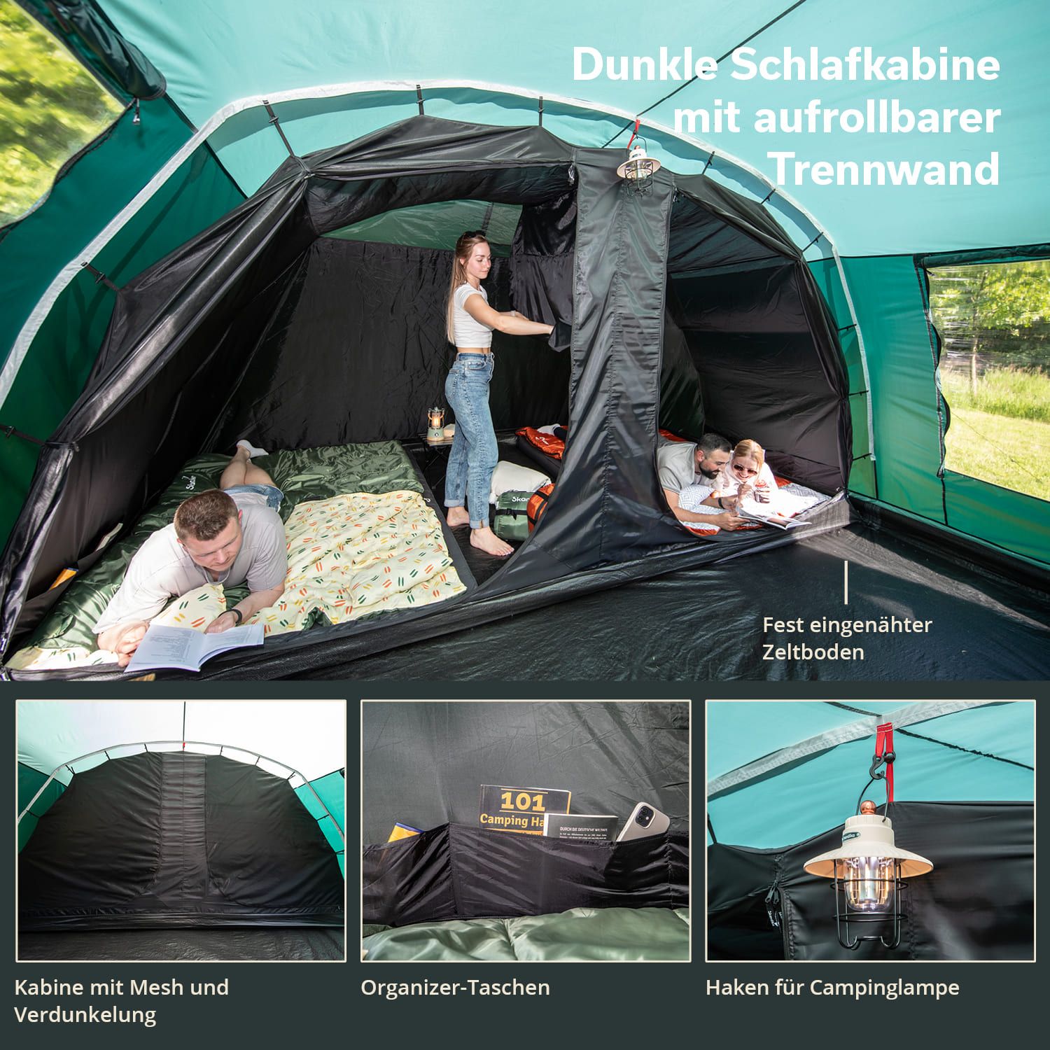 Skandika Kaupanga 6 Tunnelzelt Recycelt