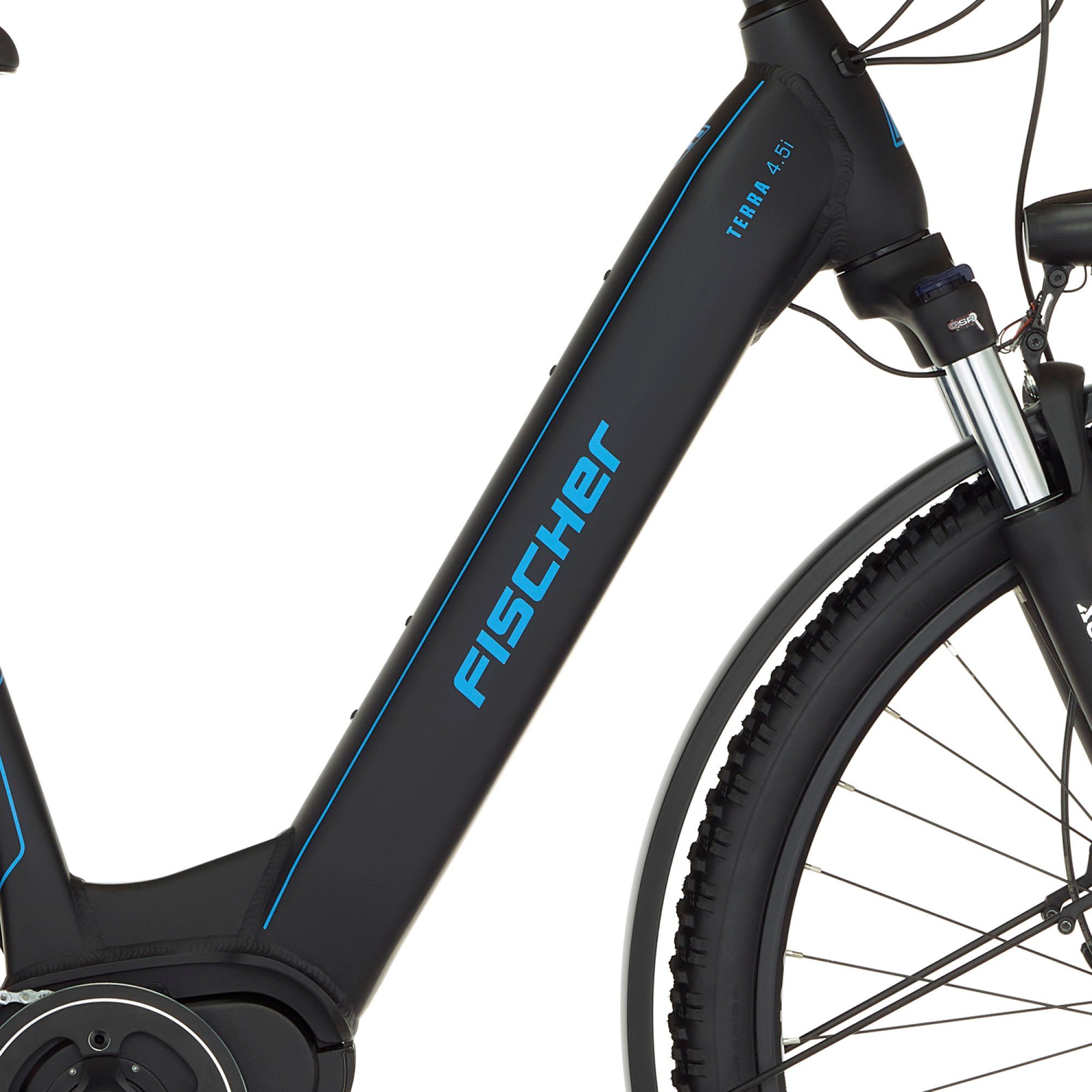 FISCHER Fahrrad E-Bike TERRA 4.5i 522, 10 Gang Shimano Deore Schaltwerk, Kettenschaltung, Mittelmotor, 522 Wh Akku, (mit Schloss)