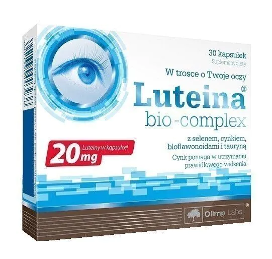 Olimp Lutein Bio-Complex, Kosttilskud indeholdende ingredienser, der understøtter synet, Kapsler