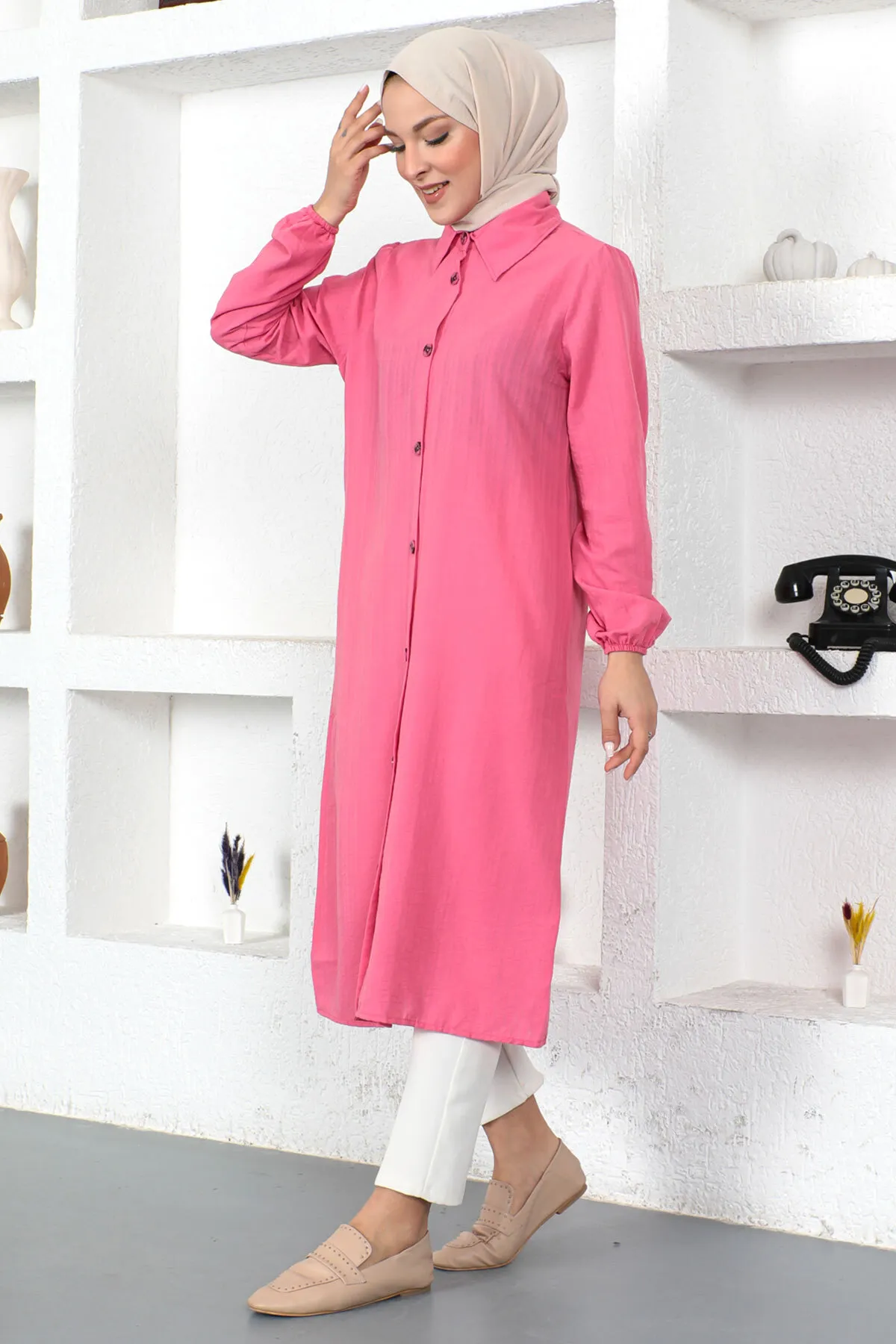 Tesettür Dünyası  Lange Tunika Tsd230359 Pink