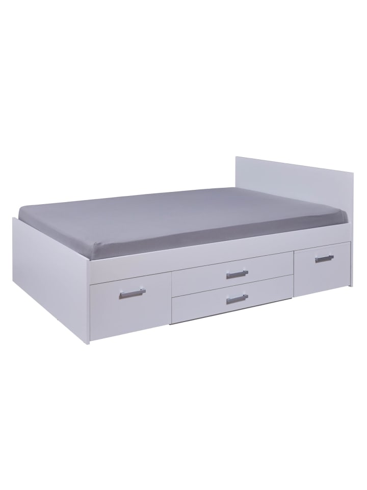 ebuy24 Bett Ranya Weiß 206 x 145 cm günstig kaufen onesize