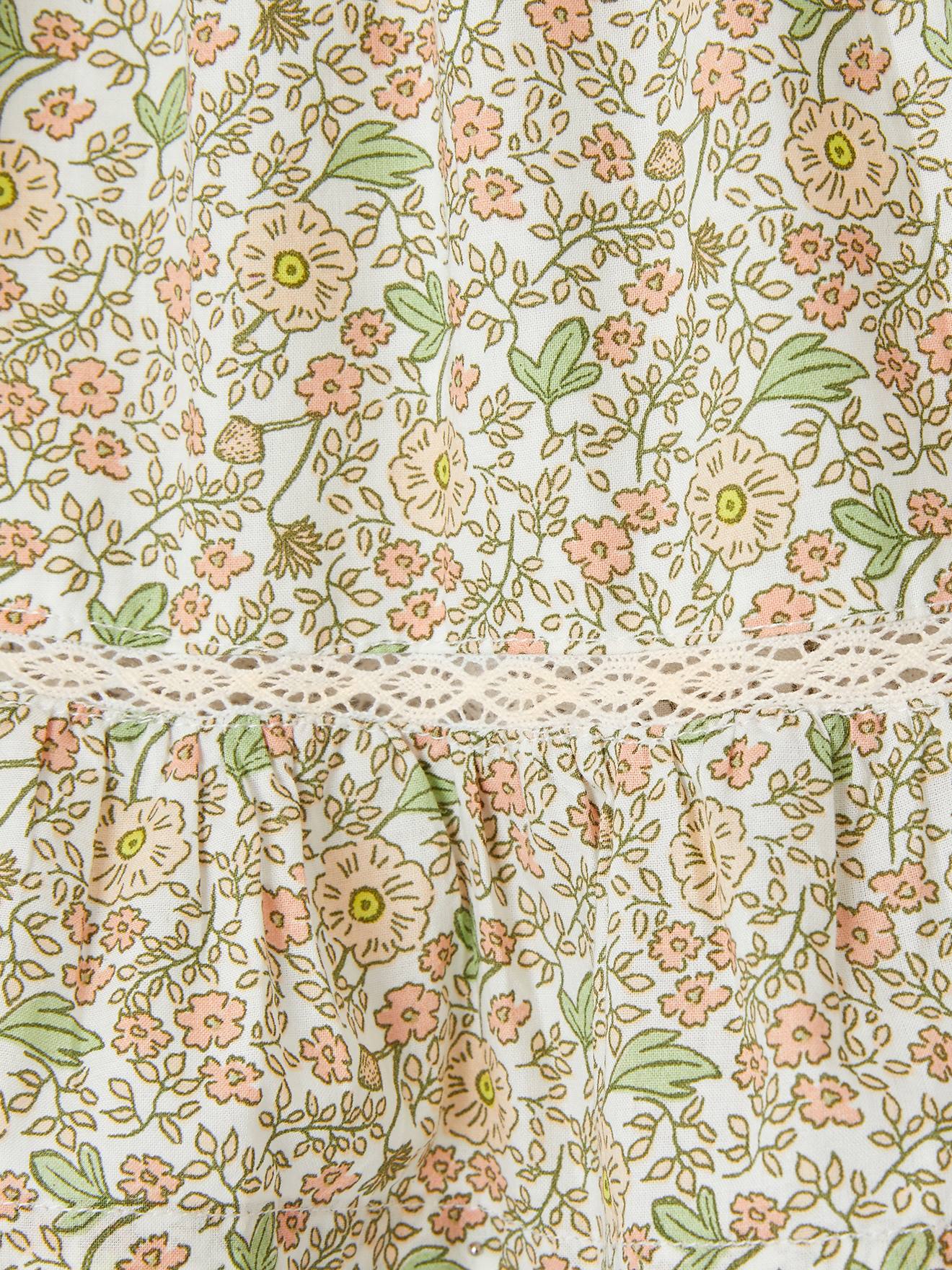 Vertbaudet Mädchen Baby Kleid mit Spitze - vanille