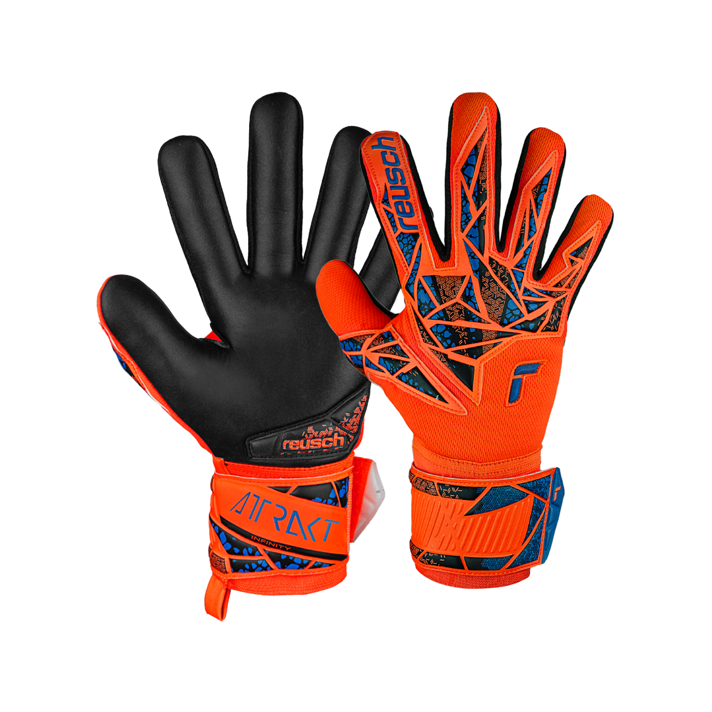Reusch Attrakt Infinity NC TW-Handschuhe Kids Orange Blau Schwarz F2211