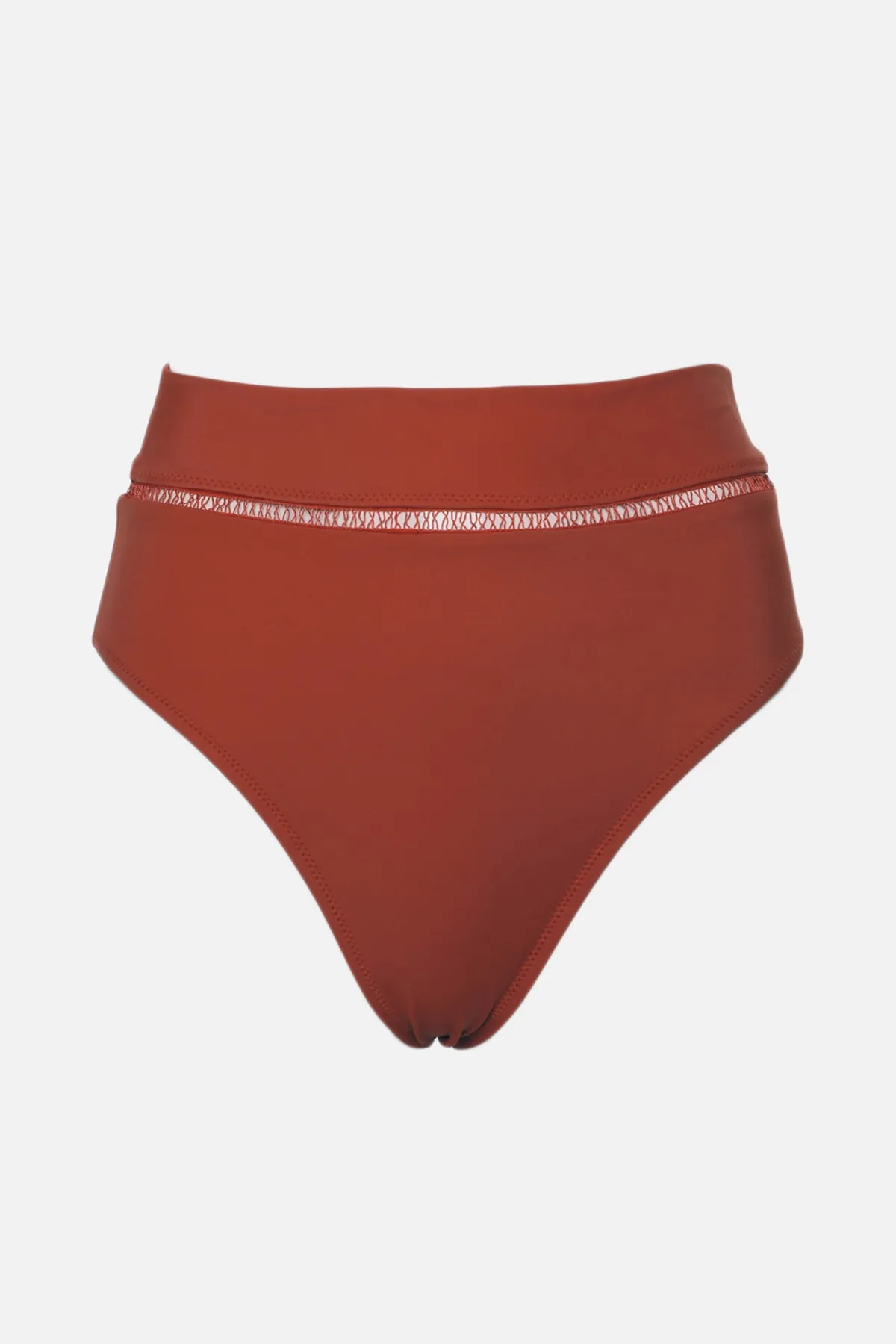 Trendyol Collection  Normale Bikinihose mit hoher Taille und Zimtstreifen-Zubehör TBESS22BA0027