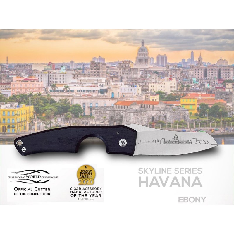 Les Fines Lames Le Petit Skylines-Havanna Ebenholz-Zigarrenschneider