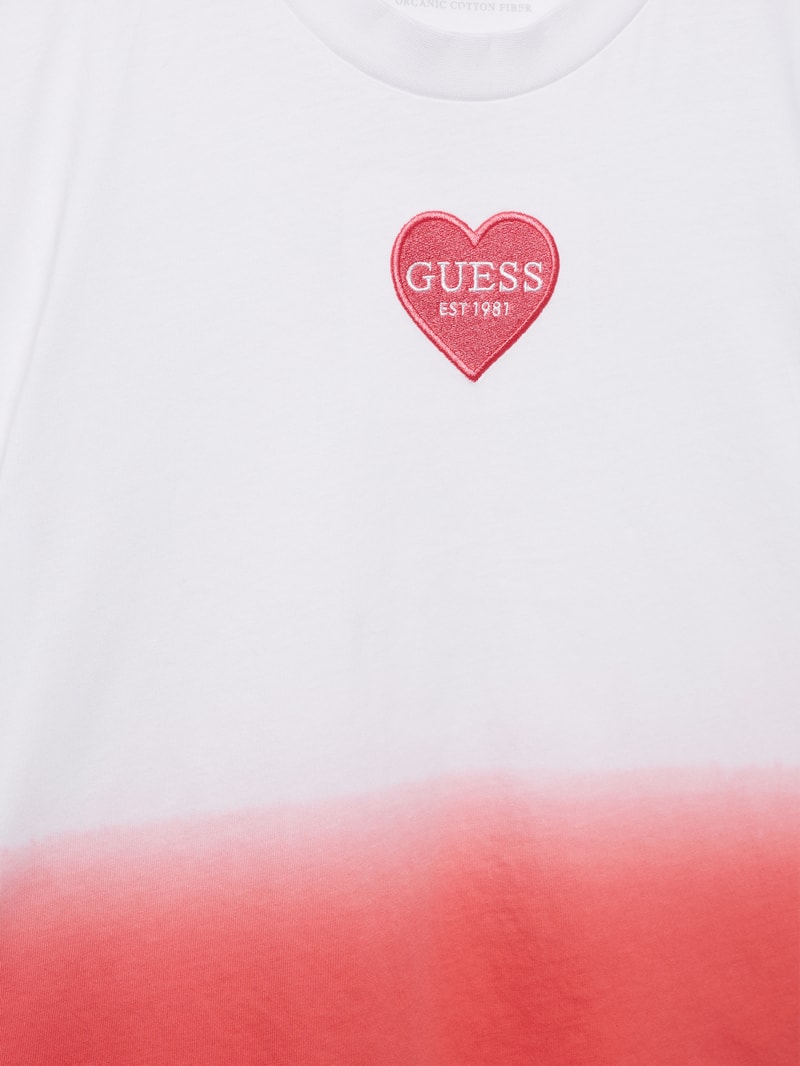 T-Shirt mit Label-Patch in weiß