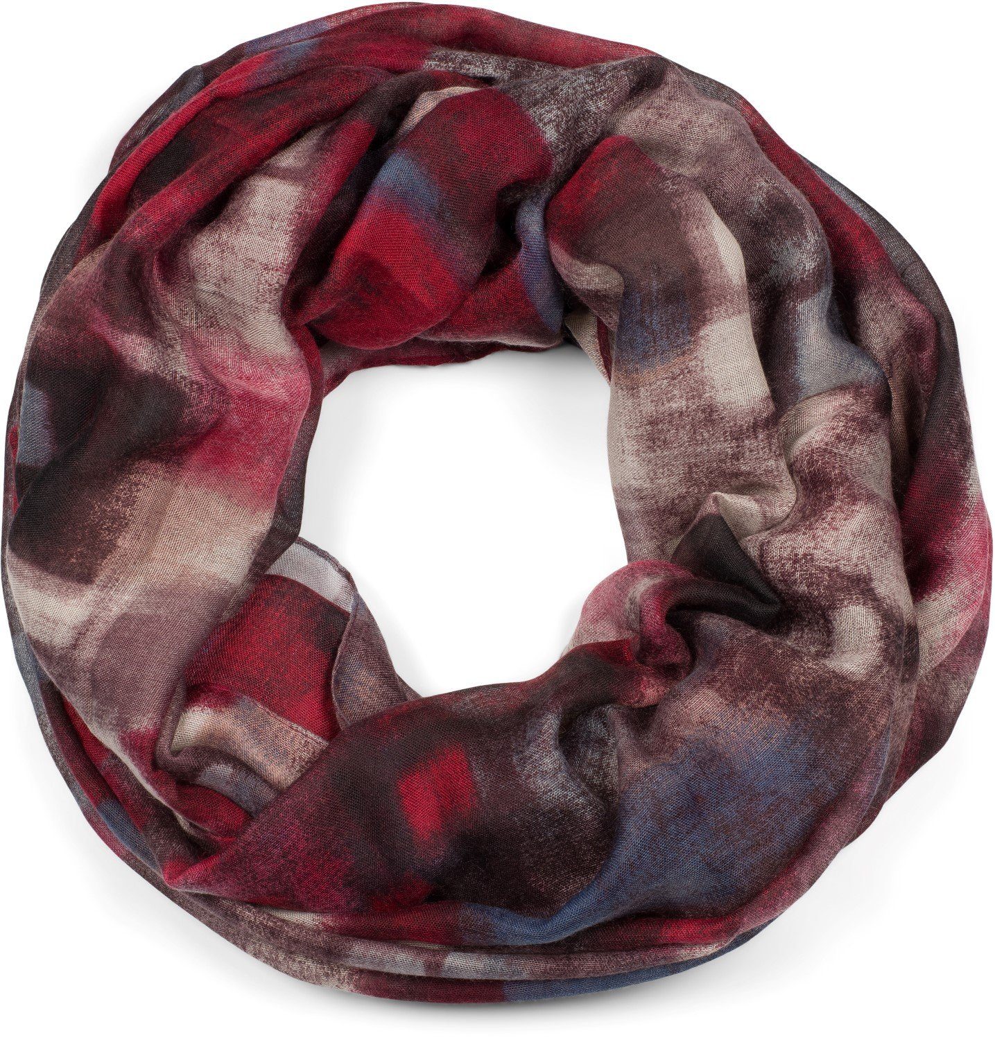 styleBREAKER Loop, (1-St), Loop Schal mit buntem Pinselstrich Muster