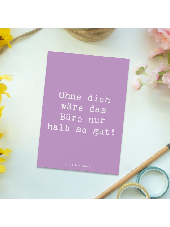 Mr. & Mrs. Panda Postkarte Spruch Sekretärin Beste mit Spruch in Lavendeltraum günstig kaufen onesize