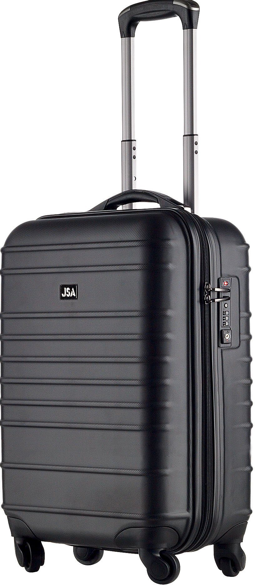 JSA Hartschalen-Trolley S, schwarz-matt, 4 Rollen