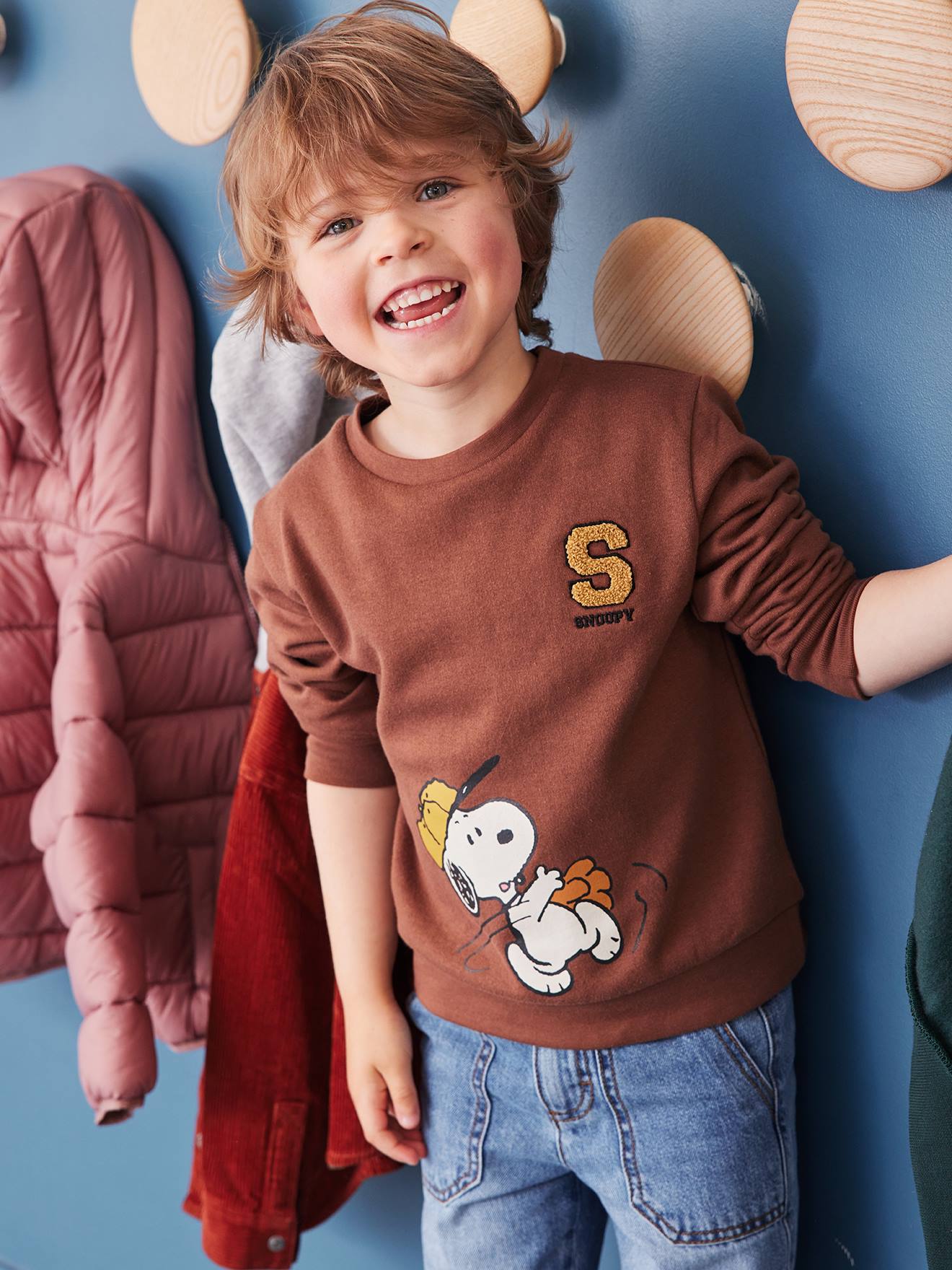 Sweat garçon Snoopy Peanuts® moka