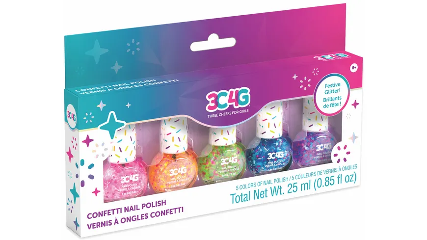 3C4G KONFETTI NAGELLACK (5ER PACK)