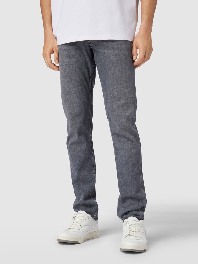 Jeans im Slim Fit Modell 'Delaware' in mittelgrau