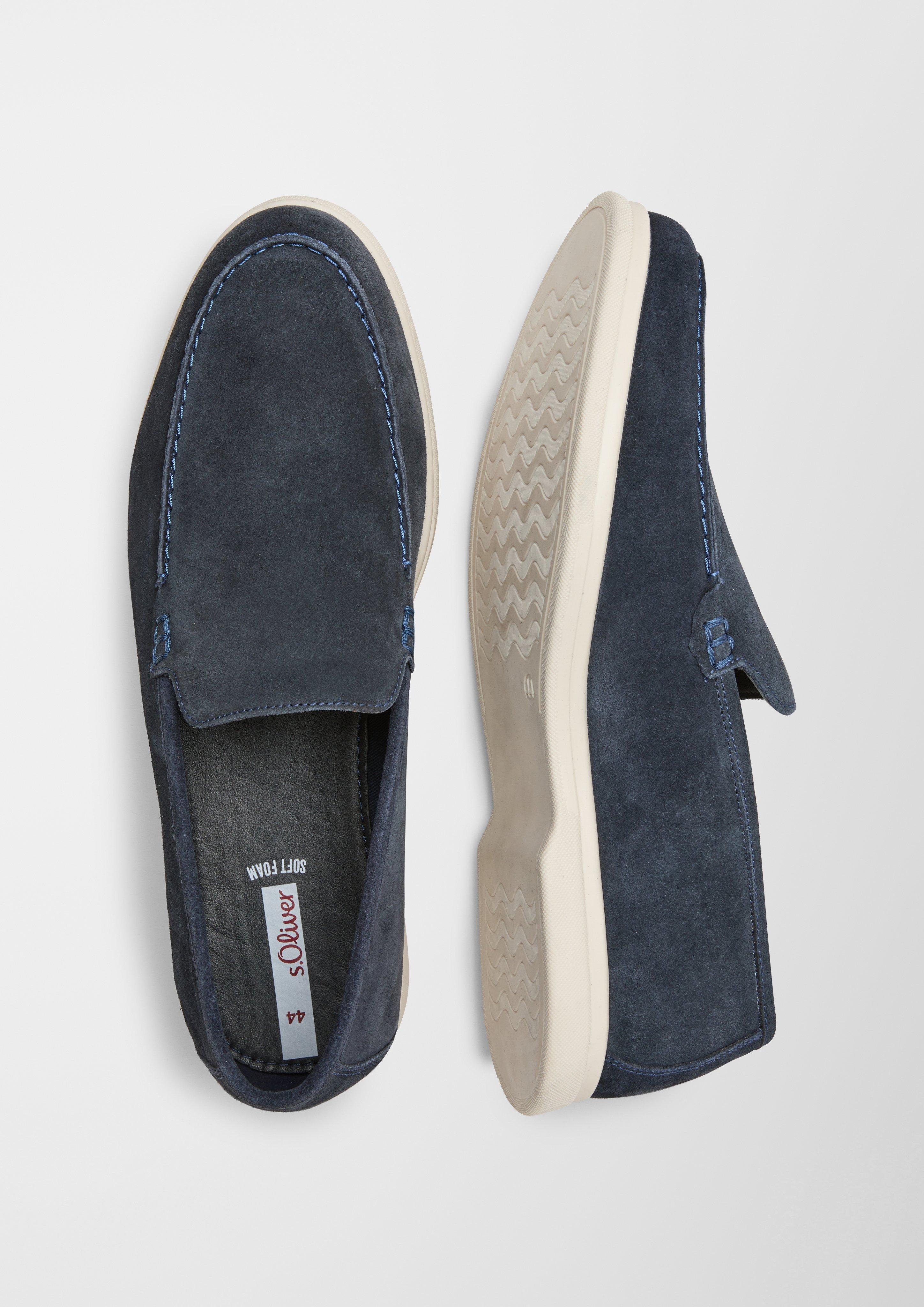 Velours-Slipper mit Ziernaht  6007830-805