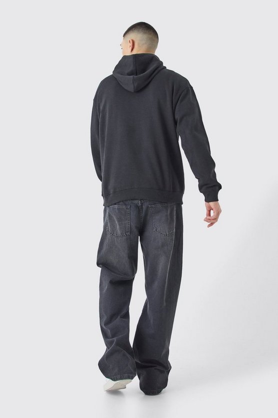 Oversize Hoodie mit Totenkopf-Print