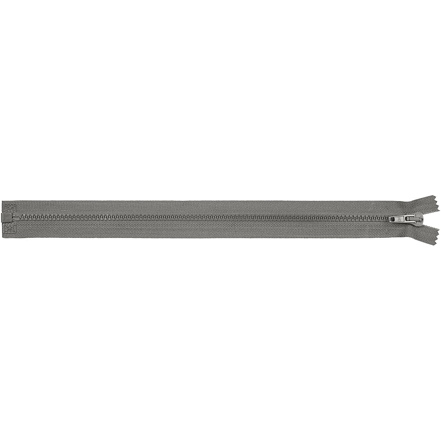 buttinette Reißverschluss mit Kunststoffkrampe in 5,8 mm, grau, teilbar