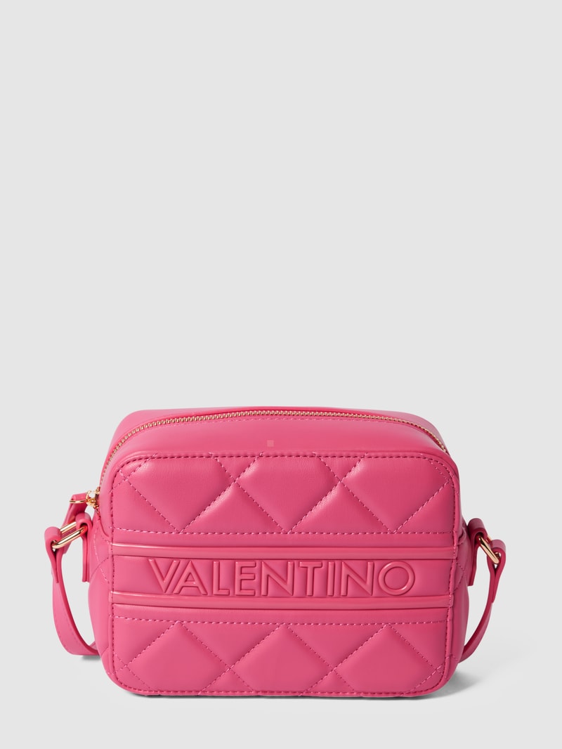 Handtasche mit Label-Details Modell 'ADA' in pink