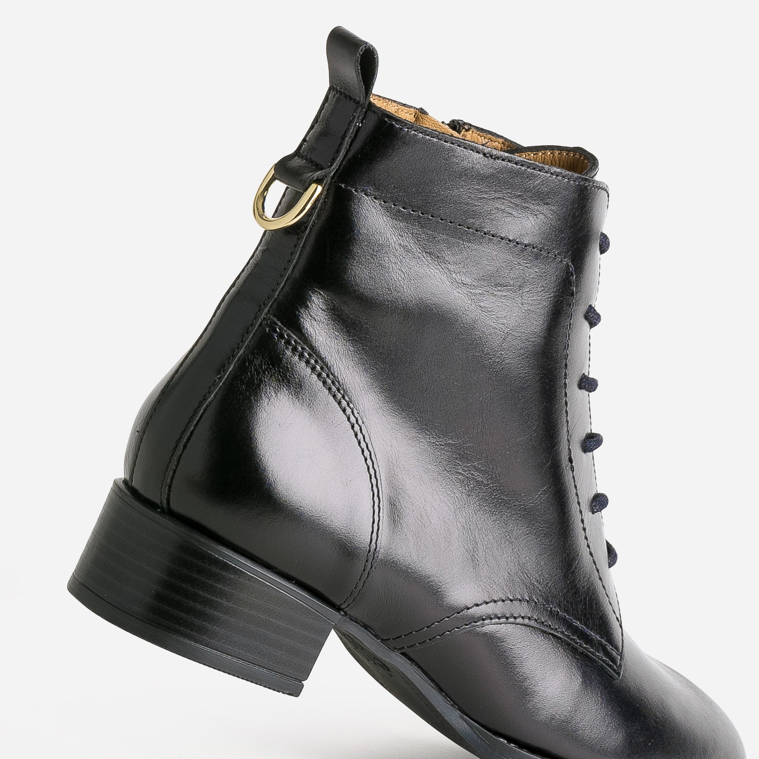 Bottine ERAM FLEX noir en cuir