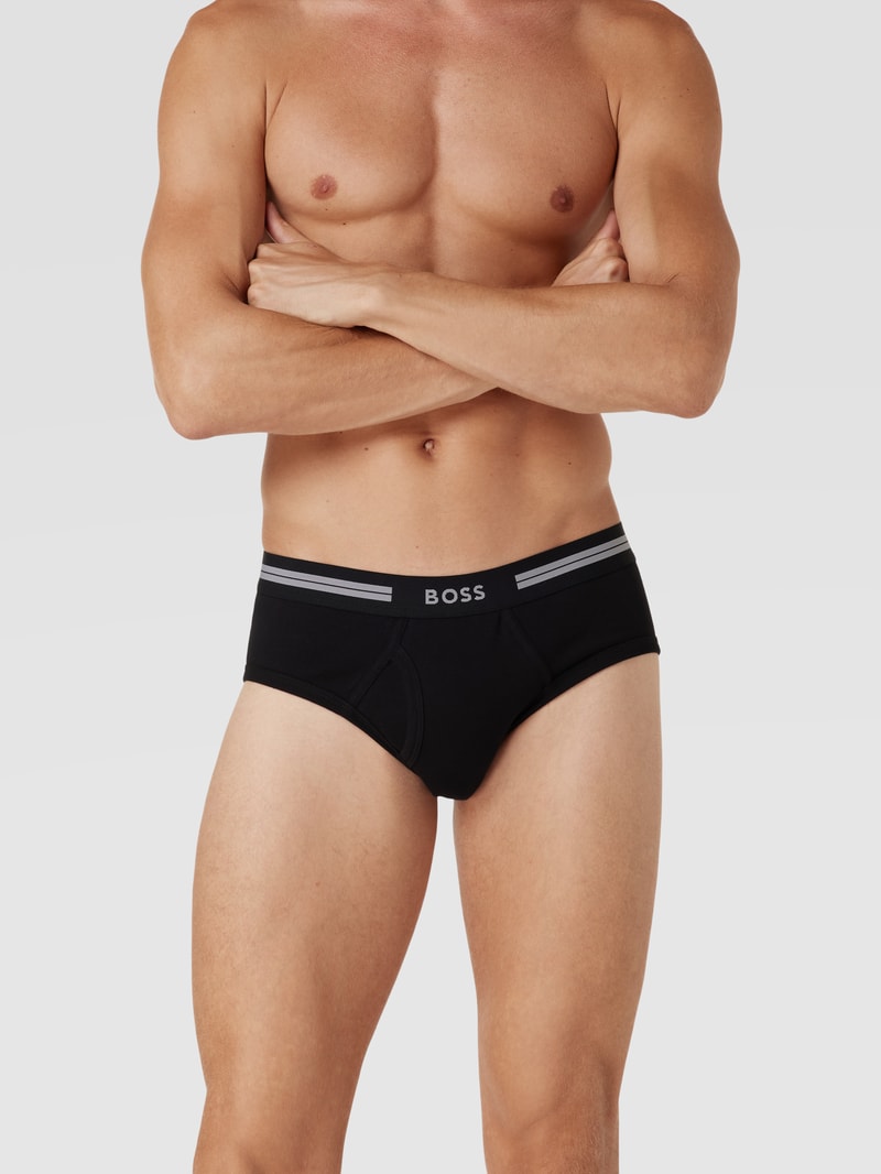 Slip mit Logo-Bund Modell 'Traditional Original' in schwarz