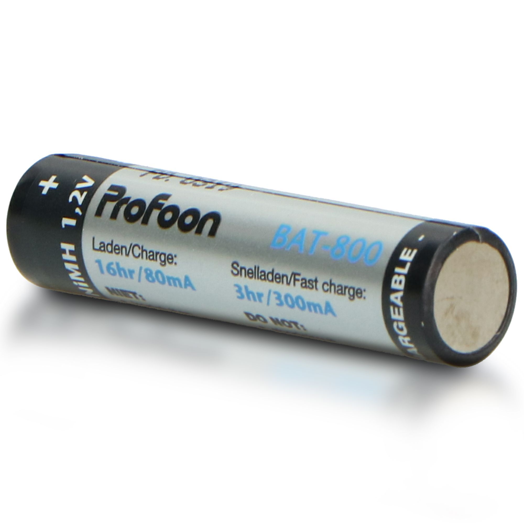 Profoon BAT-800 Set von 2 Wiederaufladbare AAA Batterien